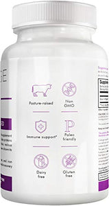 Codeage Grass Fed Beef Spleen Supplement - Freeze Dried, Non-Defatted, Desiccated Beef Spleen Bovine Pills Glandulars Meat – Pasture Raised Argentina Beef Vitamins for Spleen - Non-GMO -180 Capsules