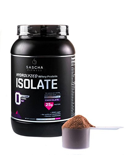 Sascha Fitness Hydrolyzed Whey Protein Isolate,100% Grass-Fed (2 Pound,Chocolate)