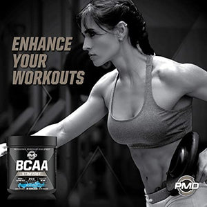 PMD Sports CG5 - Premium Creatine and L-Glutamine Powder (60 Servings) & PMD Sports BCAA Stim Free Amino Acids for Enhanced Recovery – Blue Razz (30 Servings)