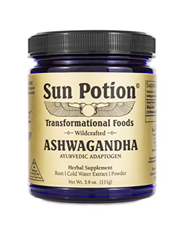 Sun Potion Transformational Foods! Tonic Herbs and Superfoods Wildcrafted Powder Drink! Blends of Medicinal Plants, Adaptogenic Mushrooms, Algae & Superfoods! Choose Your Powder Drink! (ASHWAGANDHA)