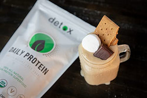 Detox Organics Plant Based Protein Powder, Creamy Vanilla - Vegan, Low Carb, Non Dairy, Gluten Free, Lactose Free, No Sugar Added, Non-GMO - Made with Hemp, Brown Rice, Pumpkin, and Quinoa