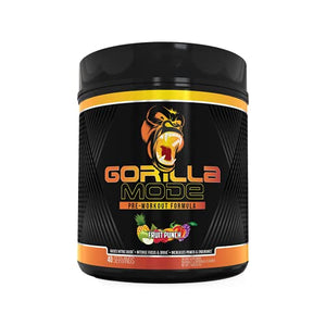 Gorilla Mode Pre Workout - Massive Pumps · Laser Focus · Energy · Power - L-Citrulline, Creatine, GlycerPump™, L-Tyrosine, Agmatine, Kanna, N-Phenethyl Dimethylamine Citrate - 600 Grams (Fruit Punch)