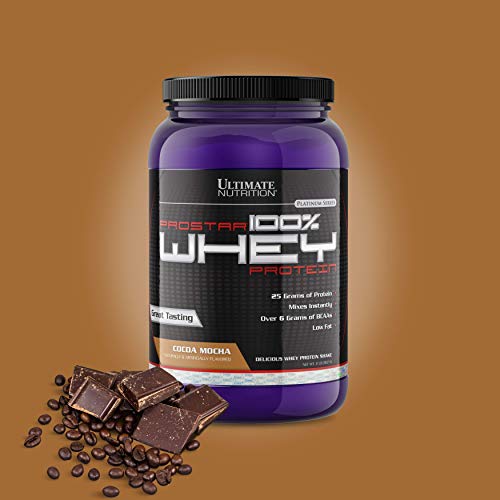 Ultimate Nutrition Prostar Whey Protein Powder Blend of Whey Concentrate Isolate and Peptides – Low Carb, Keto Friendly, 25 Grams of Protein - 30 Servings, Cocoa Mocha, 2 Pounds