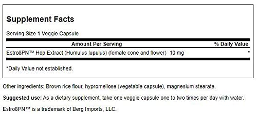 Swanson Estro8Pn Hop Extract 10 mg 60 Veg Caps 4 Pack