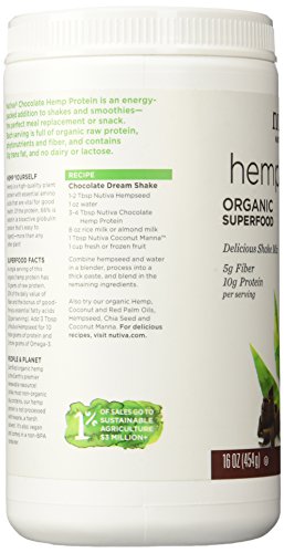 Nutiva Hemp Shake - Chocolate - 16 OZ