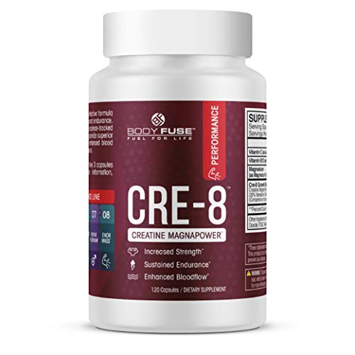 Body Fuse Cre-8 Hardcore Creatine | Creatine MagnaPower | Strength, Endurance & Decreased Recovery Time | 30 Servings