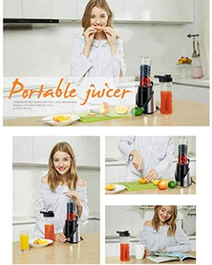 FSGHJJKN Juicer, Wide Feed Chute, Masticating Slow Juicer for Wheatgrass, Fruits & Vegetables Portable Juicer Small Multi-function Mixer