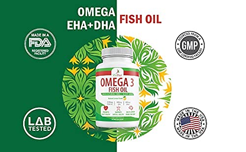 Triple Strength Omega 3 Fish Oil - 2500mg with EPA and DHA, Cholesterol Free, Burp-Less, Joint Support, Promotes Brain & Heart Health, Non-GMO, Natural Lemon Flavor - 180 Softgels | VitPro