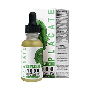 Hemp Oil Extract with Peppermint Oil Pure 1000mg - Grown & Made in USA - 100% Natural Hemp Drops