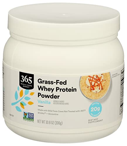 365 by Whole Foods Market, Protein Whey Grassfed Vanilla, 10.8 Ounce