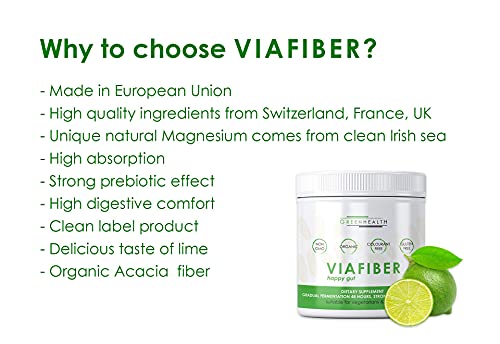 Viafiber Organic Prebiotics, L Glutamine Powder, Vegan Fiber Powder for Gut Health, Leaky Gut Repair Powder, Prebiotics, Acacia Fiber,IBS Support,Gut Health Supplements for Women and Man (17.2)