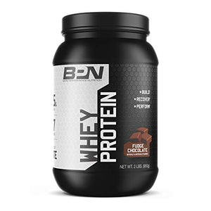 Bare Performance Nutrition, Whey Protein Powder, Meal Replacement, 25G of Protein, Excellent Taste & Low Carbohydrates, 88% Whey Protein & 12% Casein Protein (27 Servings, Fudge Chocolate)