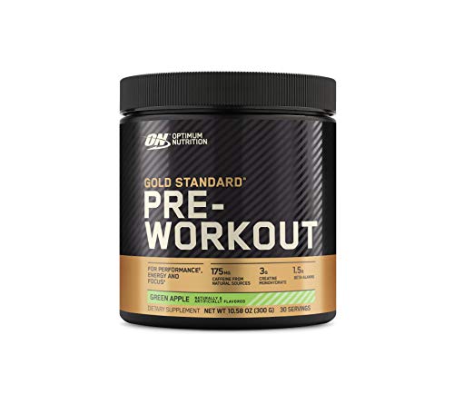 Optimum Nutrition Gold Standard Pre Workout with Creatine, Beta-Alanine, and Caffeine for Energy, Flavor: Green Apple, 30 Servings (Packaging May Vary)