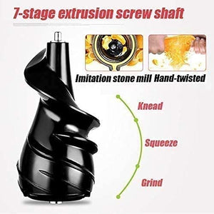 RenminRoad Juicer,Slow Masticating Juicer Machine,Cold Press Juicer Extractor Easy to Clean,Quiet Motor,Reverse Function Anti-Clogging,with Brush,for Fruits and Vegs