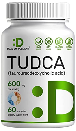 TUDCA Supplement 600mg, 30 Servings, Ultra Strength Bile Salts TUDCA Liver Support - Detox and Cleanse | Genuine Bile Acid TUDCA for Liver Health