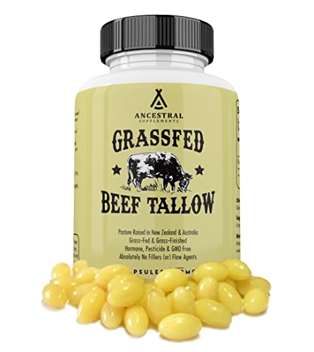 Ancestral Supplements Grass Fed Tallow Capsules — Based On The Native Wisdom of Our Early Ancestors, Tallow Provides The Same Nourishing Kidney Fat (Suet) That Our Ancestors Selectively Hunted.