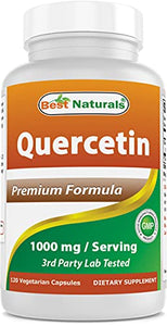 Best Naturals Quercetin 1000 mg/Serving 120 Veggie Capsules (120 Count (Pack of 1))