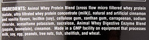 Animal Whey Isolate Whey Protein Powder – Isolate Loaded for Post Workout and Recovery – Low Sugar with Highly Digestible Whey Isolate Protein - Frosted Cinnamon Bun - 4 Pounds