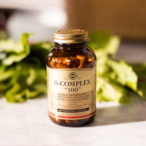 Solgar B-Complex "100", 100 Vegetable Capsules - Heart Health - Nervous System Support - Supports Energy Metabolism - Non GMO, Vegan, Gluten Free, Dairy Free, Kosher, Halal - 100 Servings