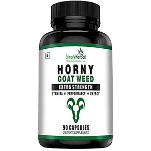 BAVI Simply Herbal Horny Goat Weed Extract with Maca - 800 Mg Veg Capsules - 90 Count