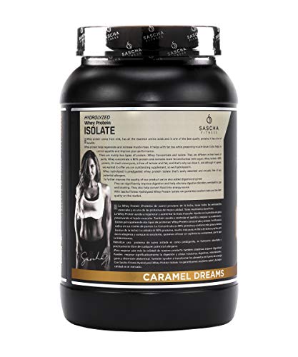 Sascha Fitness Hydrolyzed Whey Protein Isolate,100% Grass-Fed (2 Pounds, All) (Caramel)