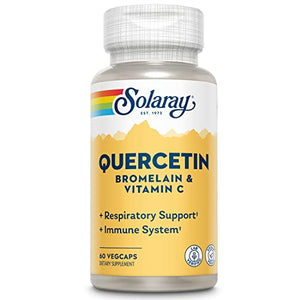 Solaray QBC Plex | Quercetin & Bromelain Plus Vitamin C | Year Round Immune Function & Respiratory Health Support | Non-GMO & Vegan (60 CT)