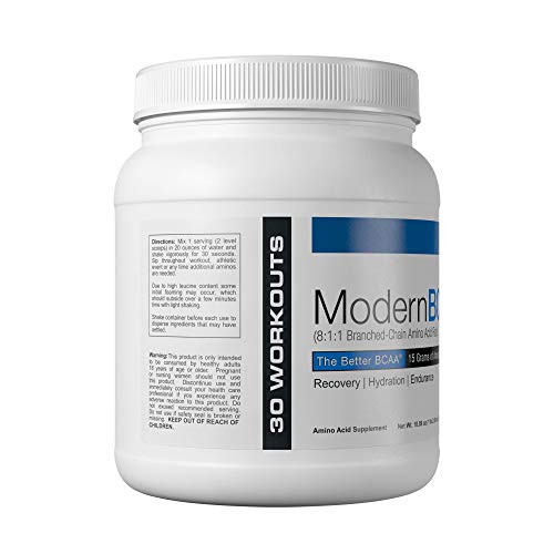 Modern BCAA+ Original Branched Chain Amino Acid Powder Pineapple Strawberry | Sugar Free Post Workout Muscle Recovery & Hydration Drink with 15g Aminos and 8:1:1 BCAA Ratio for Men & Women 30 Servings