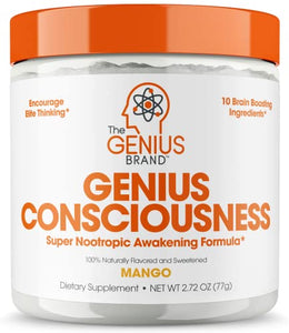 Genius Consciousness - Super Nootropic Brain Booster Supplement - Enhance Focus, Boost Concentration & Improve Memory | Mind Enhancement with Alpha GPC & Lions Mane Mushroom for Neuro Energy & IQ