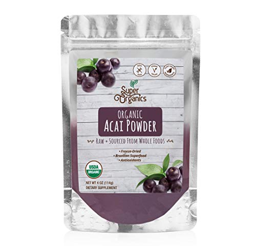 Super Organics Acai Fruit Powder | Brazilian Superfood | Antioxidants – Vegan & Non-GMO, 4 Oz