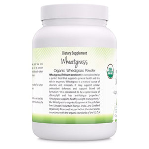 Amazing India - Certified Organic Wheatgrass Powder Helps in The Formulation of Hemoglobin, Supports Healthy Weight Management,Promotes Overall Health & Well-Being Pack of 2