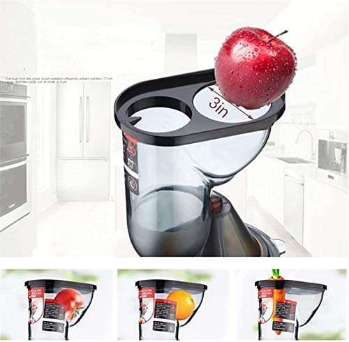 Juicer Machines Slow Masticating Juicer 83mm(3.15inch) Wide Chute Juice Extractor Cold Press Juicer Machine with Quiet Motor/Reverse Function/Juice Jug for High Nutrient Fruit & Vegetable Juice