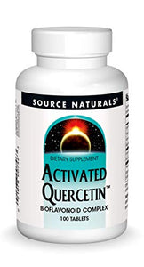 Source Naturals Activated Quercetin - Plant-Derived Bioflavonoid Complex - Seasonal & Immune Defense - 100 Tablets Vegetarian Friendly