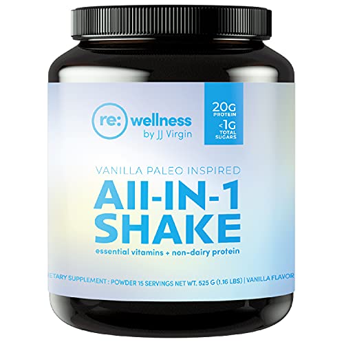 Reignite Wellness Vanilla Paleo-Inspired All-in-One Shake - Keto-Friendly Bone Broth Protein Powder - Healthy Shake Supports Lasting Energy with 20g of Protein (15 Servings, 1.16 lbs) - by JJ Virgin