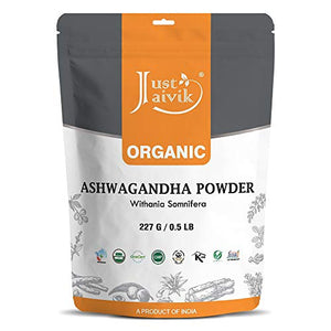 100% Organic Ashwagandha Powder- Withania Somnifera- USDA Certified Organic- 227g (0.5 LB) 8 oz - Ayurvedic Herbal Supplement That Promotes Vitality & Strength - Support for Stress-Free Living