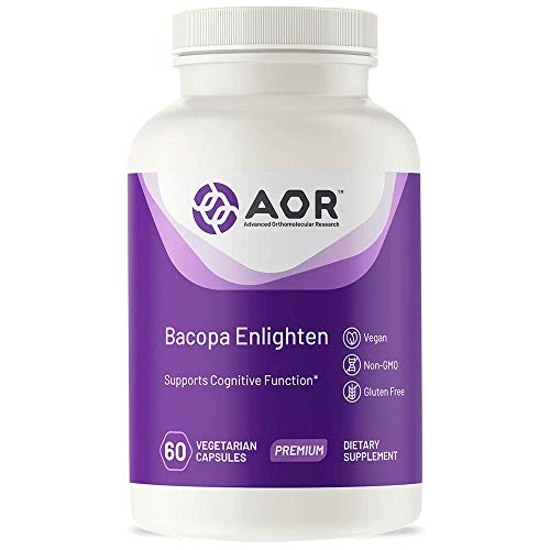 AOR, Bacopa Enlighten, Ayurvedic Bacopa Monnieri Supplement for Cognitive Support, 300 mg, Vegan, 60 Capsules (60 Servings)