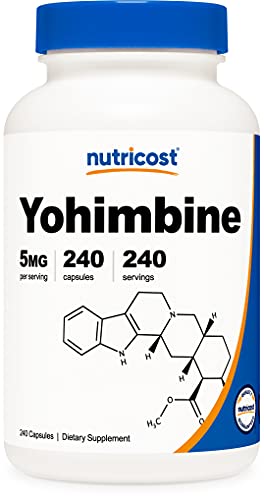 Nutricost Yohimbine HCl 5mg, 240 Capsules Extra Strength - Gluten Free, Non-GMO