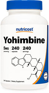 Nutricost Yohimbine HCl 5mg, 240 Capsules Extra Strength - Gluten Free, Non-GMO