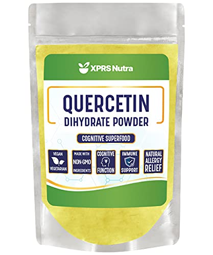 XPRS Quercetin Powder - 113g of Pure Quercetin Dihydrate Super-Antioxidant Powder Fights Free Radicals - Immune System Support - Premium Vegan Friendly Quercetin for Kids and Adults (4 oz)