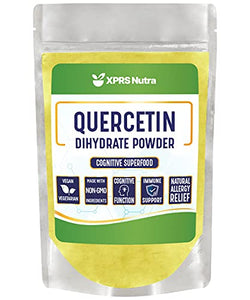 XPRS Quercetin Powder - 113g of Pure Quercetin Dihydrate Super-Antioxidant Powder Fights Free Radicals - Immune System Support - Premium Vegan Friendly Quercetin for Kids and Adults (4 oz)