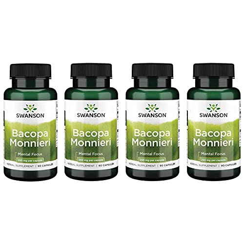 Swanson Bacopa Monnieri Extract Bacognize 250 Milligrams 90 Capsules 4 Pack