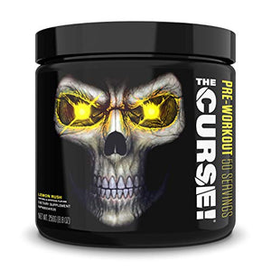 JNX Sports The Curse! Pre Workout Supplement - Intense Energy & Focus, Instant Strength Gains, Enhanced Blood Flow - Nitric Oxide Booster with Creatine & Caffeine - Men & Women | Lemon Rush | 50 SRV