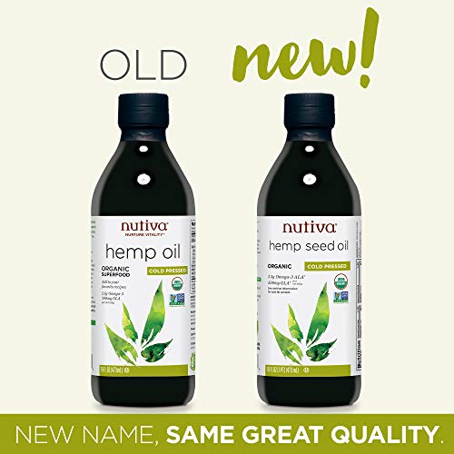 Nutiva Organic Cold-Pressed Unrefined Hemp Oil, 24 Ounce