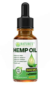 Organic Hemp Oil 500MG - Ultra Premium Pain Relief Anti-Inflammatory, Stress & Anxiety Relief, Joint Support, Sleep Aid, Omega Fatty Acids 3 6 9, Non-GMO Ultra-Pure & CO2 Extract Drops