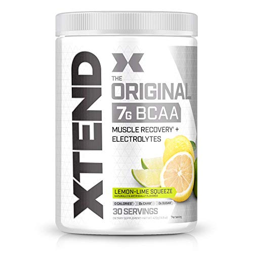 XTEND Original BCAA Powder Lemon Lime Squeeze | Sugar Free Post Workout Muscle Recovery Drink with Amino Acids | 7g BCAAs for Men & Women | 30 Servings