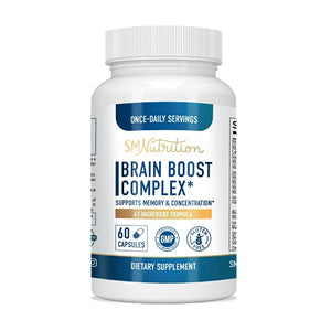 Brain Boost Complete (60 Caps, 1-Month Supply) - Memory, Focus, Concentration, & Brain Function Support* - Nootropic Support with DMAE, L-Glutamine, Bacopa Monnieri, Vitamins, Minerals - Gluten-Free