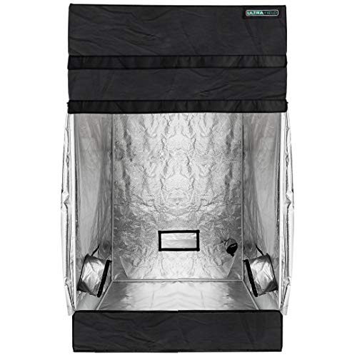 ULTRA YIELD 60"x60"x84" + 12" Extension Grow Tent - 1680D Mylar Professional Indoor Growing Tents - Use for Hydroponics Growing System - 5x5