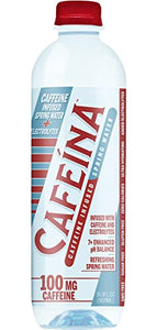 Cafeina - Caffeinated Spring Water (12 Pack) - 100mg Caffeine, Electrolytes, 7+ pH Balanced, Natural Energy Boost - Ultra Hydrating - Keto Friendly - Kosher - Pre-Workout Boost and Post-Workout Recovery