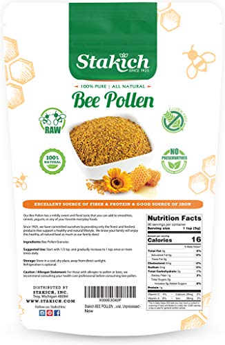 Stakich Bee Pollen Granules 1 Pound (Pack of 1)