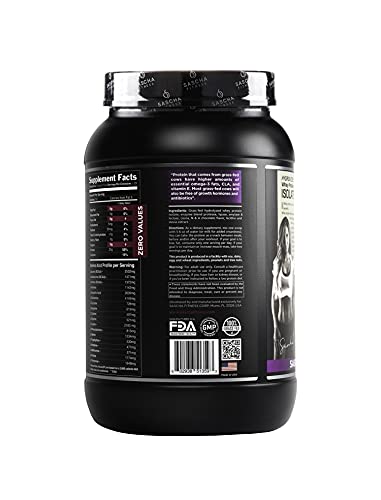Sascha Fitness Hydrolyzed Whey Protein Isolate,100% Grass-Fed (2 Pound,Chocolate)