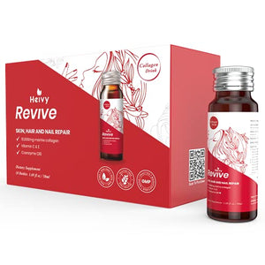 Heivy Liquid Collagen Supplement, Collagen Drink, Collagen Peptides, Hydrolyzed Marine Collagen,Glowing Hair Skin and Nails,10,000mg Marine Collagen,with Jasmine Extract Coenzyme Q10 Piperine, 1 Box